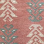 Handwoven Wool Jute Area Rug, Rustic Botanical Leaf Pattern Rug in Terracotta Red for Living Room, Bedroom & Farmhouse Décor view 9