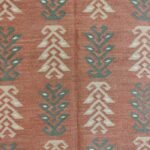 Handwoven Wool Jute Area Rug, Rustic Botanical Leaf Pattern Rug in Terracotta Red for Living Room, Bedroom & Farmhouse Décor view 8