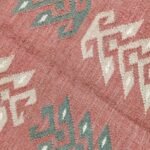 Handwoven Wool Jute Area Rug, Rustic Botanical Leaf Pattern Rug in Terracotta Red for Living Room, Bedroom & Farmhouse Décor view 7