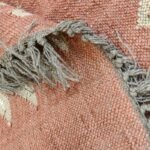 Handwoven Wool Jute Area Rug, Rustic Botanical Leaf Pattern Rug in Terracotta Red for Living Room, Bedroom & Farmhouse Décor view 6