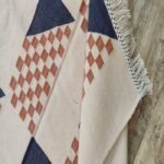 Modern Abstract Cotton Area Rug for Living Room, Bedroom and Office, Handmade Cotton Area Rug for Modern Home Décor view 6