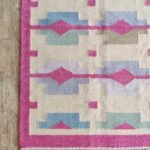 Handwoven Wool Kilim Area Rug with Southwestern Geometric Pattern – Living Room & Bedroom Rug view 7
