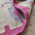 Handwoven Wool Kilim Area Rug with Southwestern Geometric Pattern – Living Room & Bedroom Rug view 4