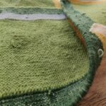 Sage Green Geometric Wool Area Rug – Modern Grid Living Room Rug, Rectangular Geometric Plaid Wool Area Rug view 4