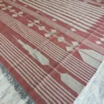 Handwoven Wool Jute Area Rug with Southwestern Tribal Pattern, Living Room & Bedroom Rug view 7