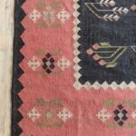 Traditional Tribal Wool Jute Area Rug with Decorative Border, Living Room & Bedroom Rug view 7
