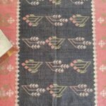 Traditional Tribal Wool Jute Area Rug with Decorative Border, Living Room & Bedroom Rug view 5