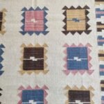 Handwoven Wool Flatweave Area Rug, Pastel Geometric Tribal Kilim Rug, Boho Cotton Wool Blend Dhurrie for Living Room or Bedroom view 8