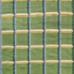 Sage Green Geometric Wool Area Rug – Modern Grid Living Room Rug, Rectangular Geometric Plaid Wool Area Rug view 8
