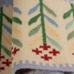 Handwoven Wool Kilim Area Rug with Floral Vine Border – Living Room & Bedroom Rug view 2