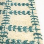 Handmade Moroccan Wool Rug, Modern Grid Pattern Shag Carpet, Checkered Moroccan Wool Rug view 4