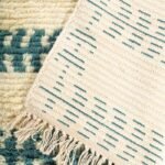 Handmade Moroccan Wool Rug, Modern Grid Pattern Shag Carpet, Checkered Moroccan Wool Rug view 3