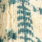 Handmade Moroccan Wool Rug, Modern Grid Pattern Shag Carpet, Checkered Moroccan Wool Rug view 2