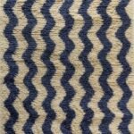 Handmade Moroccan Berber Wool Rug, Geometric Zigzag Shaggy Area Rug, Blue Boho Carpet view 1