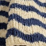 Handmade Moroccan Berber Wool Rug, Geometric Zigzag Shaggy Area Rug, Blue Boho Carpet view 2