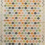Multicolor Pastel Geometric Wool Flatweave Area Rug, Boho Confetti Stepped Cross Kilim, Handwoven Cotton Wool Dhurrie for Living Room or Nursery view 1