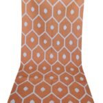 Handwoven Rust Orange Honeycomb Wool Rug for Nursery and Guest Room, Area Rug for Boho Living Room Decor view 6