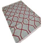 Handwoven Geometric Wool Area Rug for Living Room, Bedroom, Hallway Area Rug view 5