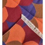 Handwoven Premium Cotton Wool Blend Rug – Scalloped Art Deco Design, Geometric Area Rug for Modern Living Room view 2
