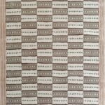 Hand Tufted Wool Striped Area Rug – Modern Neutral Living Room Carpet, Luxury Bedroom Wool Carpet view 3