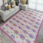 Handwoven Wool Kilim Area Rug with Southwestern Geometric Pattern – Living Room & Bedroom Rug view 3
