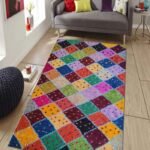Handmade Moroccan Wool Rug – Multicolor Diamond Pattern Boho Area Rug, Custom Size Available view 2