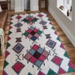 Moroccan Diamond Pattern Wool Area Rug view 3