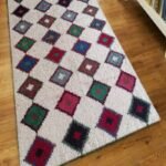Moroccan Berber Wool Rug, Geometric Diamond Pattern Living Room Area Rug, Colorful Geometric Design view 3
