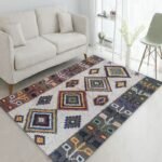 Handmade Moroccan Wool Area Rug, Azilal Style Tribal Diamond Carpet for Living Room & Bedroom view 2