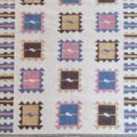 Handwoven Wool Flatweave Area Rug, Pastel Geometric Tribal Kilim Rug, Boho Cotton Wool Blend Dhurrie for Living Room or Bedroom view 11