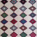 Moroccan Berber Wool Rug, Geometric Diamond Pattern Living Room Area Rug, Colorful Geometric Design view 1