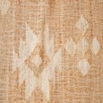 Handwoven Natural Jute & Cotton Area Rug with White Geometric Tribal Pattern, Eco-Friendly Natural Jute Cotton Reversible Rug view 4