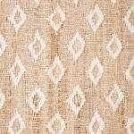Handwoven Natural Jute & Cotton Area Rug with White Diamond Geometric Pattern, Eco-Friendly Cotton Jute Blend Rug view 7