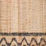 Handwoven Natural Jute Runner Rug with Black Wavy Border, Minimalist Jute Rug with Black Zig-Zag Border view 8