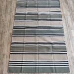 Sage Green Striped Wool Area Rug, Rectangular Cotton Rug for Living Room, Modern Farmhouse Bedroom Decor view 9