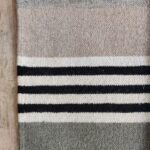 Sage Green Striped Wool Area Rug, Rectangular Cotton Rug for Living Room, Modern Farmhouse Bedroom Decor view 8