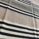 Sage Green Striped Wool Area Rug, Rectangular Cotton Rug for Living Room, Modern Farmhouse Bedroom Decor view 7