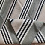 Sage Green Striped Wool Area Rug, Rectangular Cotton Rug for Living Room, Modern Farmhouse Bedroom Decor view 2