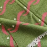 Modern Green and Pink Wavy Design Cotton Wool Area Rug for Living Room, Rectangular Accent Rug for Bedroom & Office view 5