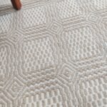 Neutral Beige Handloom Rug | Cream Cotton Wool Flatweave | Minimalist Geometric Area Rug | Textured Woven Floor Mat | Custom Size view 3