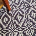 Cotton Wool Handloom Rug | Geometric Diamond Flatweave Carpet | Boho Living Room Area Rug | Kilim Style Woven Mat | Custom Size view 5
