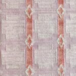 Boho Pink Geometric Diamond Rug – Striped Wool Cotton Carpet with Gold Border, Pink and Red Striped Runner Rug for Hallway or Bedroom view 7