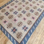 Modern Boho Kilim Wool Rug, Colorful Geometric Rectangular Area Rug for Bedroom and Office view 10