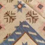 Modern Boho Kilim Wool Rug, Colorful Geometric Rectangular Area Rug for Bedroom and Office view 7