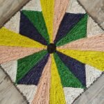 8×10 Hand Braided Jute Rug | Colorful Geometric Area Rug | Bohemian Starburst Accent Rug | Eco-Friendly Bright Room Decor view 4