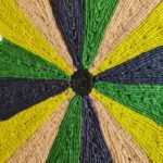 8×10 Hand Braided Jute Rug | Colorful Geometric Area Rug | Bohemian Starburst Accent Rug | Eco-Friendly Bright Room Decor view 3