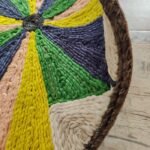 8×10 Hand Braided Jute Rug | Colorful Geometric Area Rug | Bohemian Starburst Accent Rug | Eco-Friendly Bright Room Decor view 2