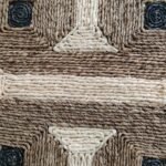 Hand Braided Trellis Jute Rug, Transitional Geometric Area Rug, Mid-Century Modern Room Decor, Natural Fiber Labyrinth Carpet view 4