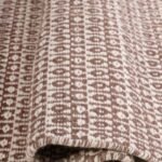 Dusty Rose Geometric Handloom Rug | Mauve Cotton Wool Flatweave | Boho Earthy Living Room Carpet | Handwoven Kilim Mat | Custom Size view 7
