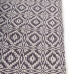 Cotton Wool Handloom Rug | Geometric Diamond Flatweave Carpet | Boho Living Room Area Rug | Kilim Style Woven Mat | Custom Size view 7